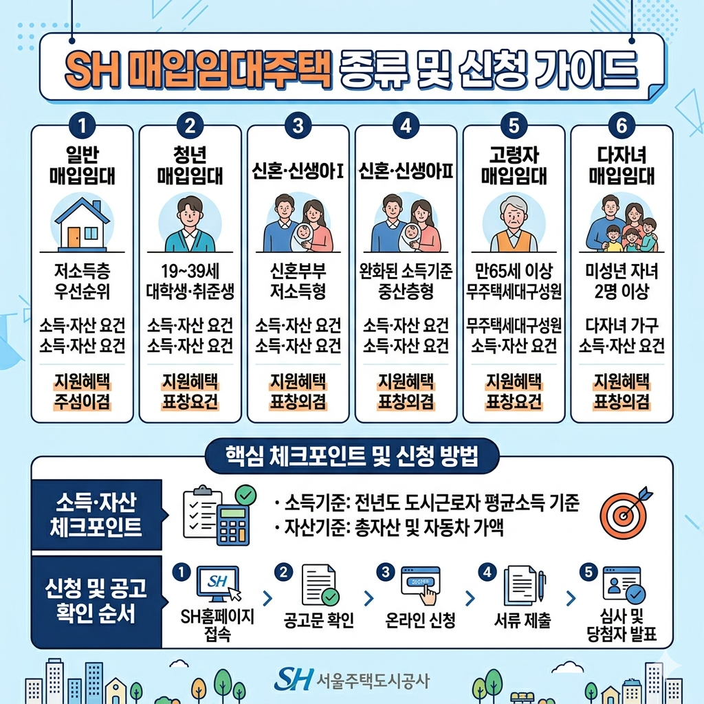 SH 매입임대주택 종류 인포그래픽