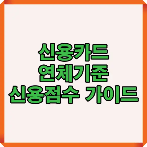 신용카드 연체 기준과 신용점수 위험 신호를 한눈에 이해할 수 있는 2025년 최신 안내형 썸네일 이미지
