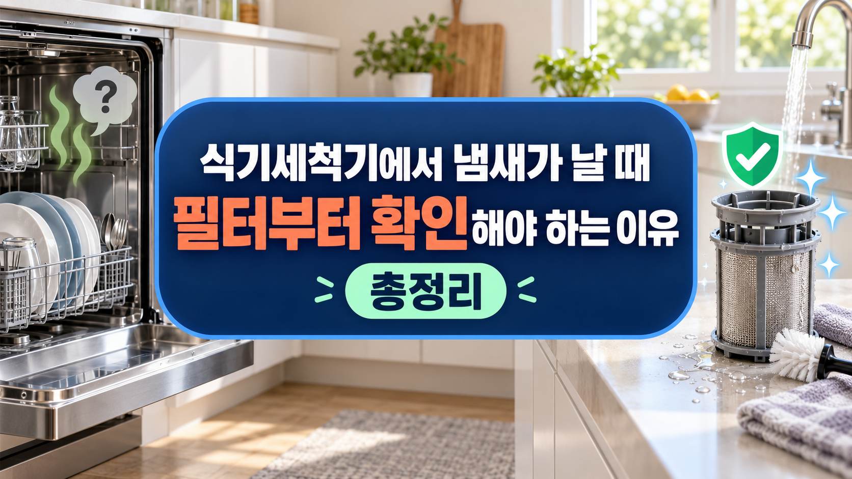 식기세척기에서 냄새가 날 때 필터부터 확인해야 하는 이유 총정리