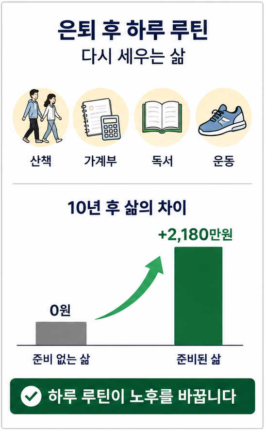 은퇴 후 일상 루틴과 월급 없는 삶 준비