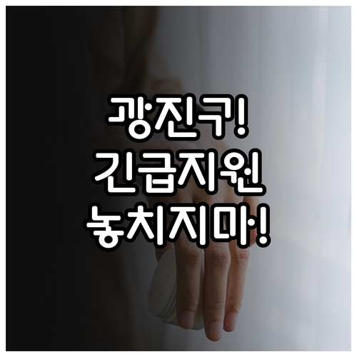 생계 곤란 가구를 위한 2025 광진..