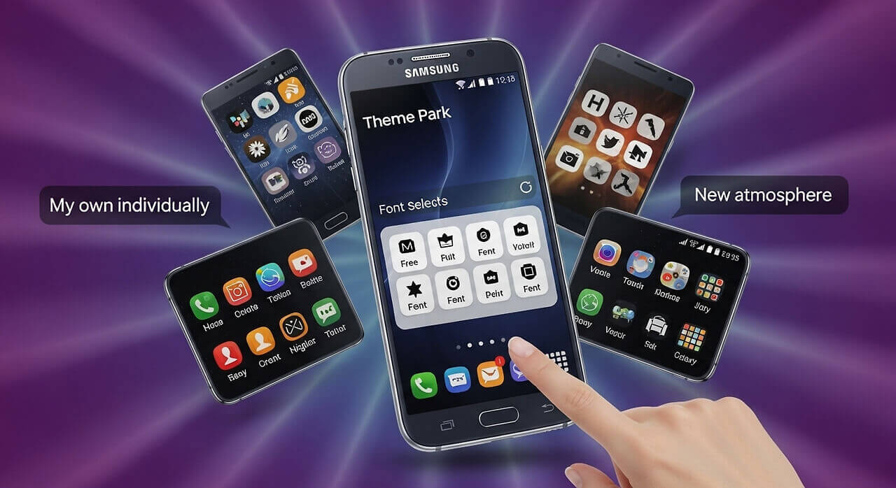 갤럭시 홈 화면 아이콘과 위젯들