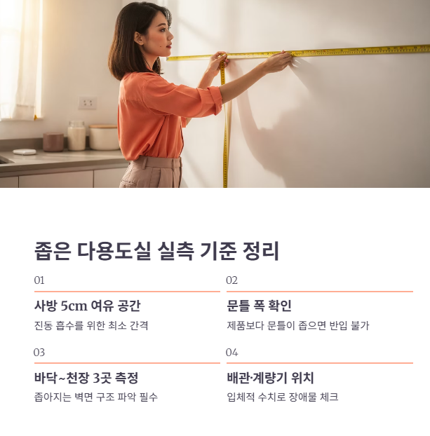 좁은 다용도실 실측 기준 정리
