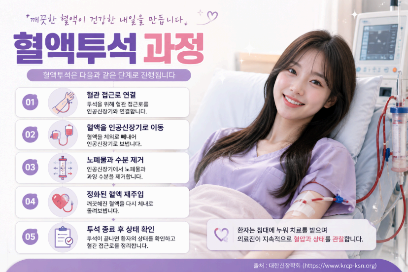 혈액투석 과정 이미지사진