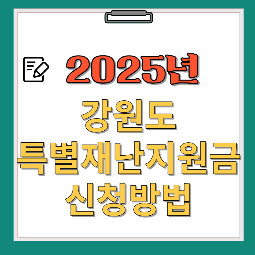 강원도 특별재난지원금 관련 이미지