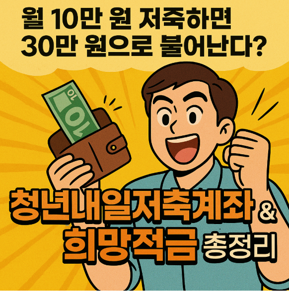 월 10만 원 저축하면 30만 원으로 불어난다? 청년내일저축계좌 &amp; 희망적금 총정리