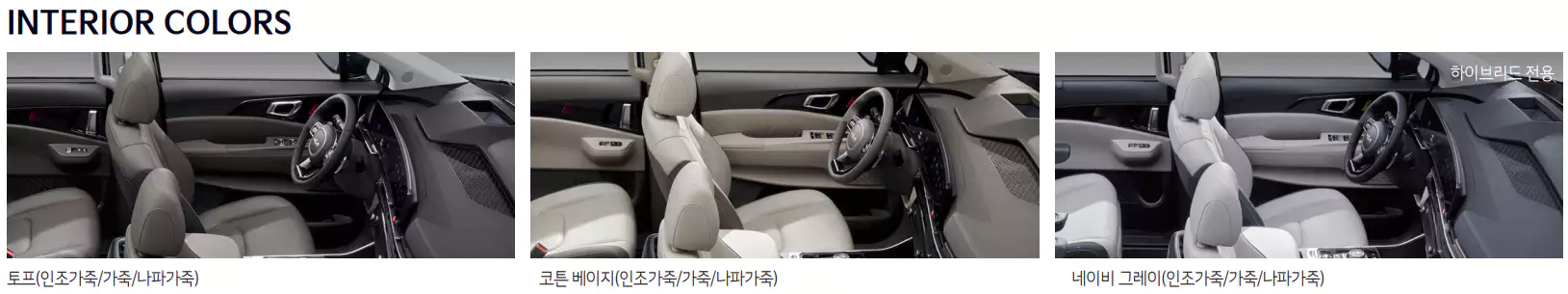 2024 더 뉴 카니발 인테리어 색상