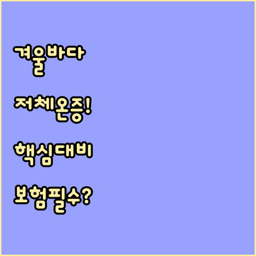 안전한 겨울 바다 활동을 위한 저체온..