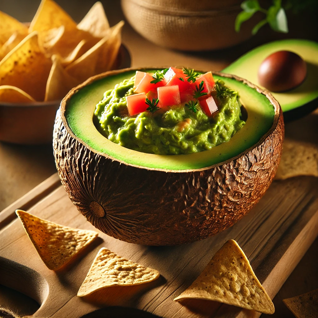 아보카도 껍질 그릇으로 사용