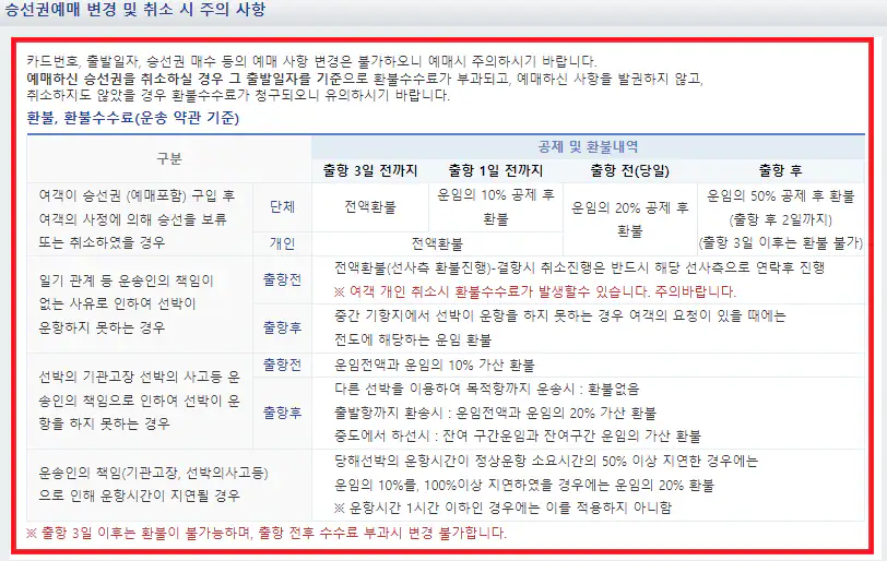 개야도 배편 예약 방법