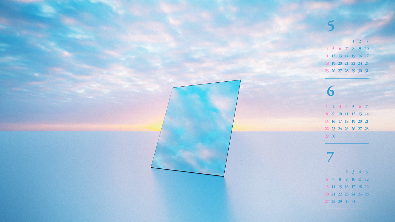 09 구름과 거울 B - 2025년6월 노트북배경화면