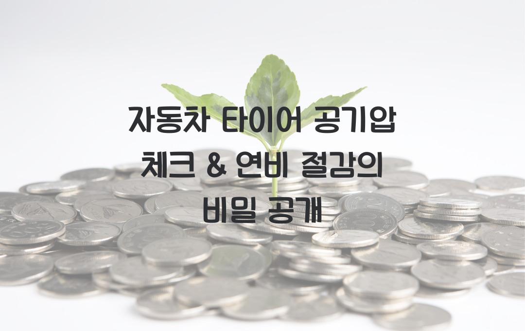 자동차 타이어 공기압 체크 & 연비 절감하는 최적 설정