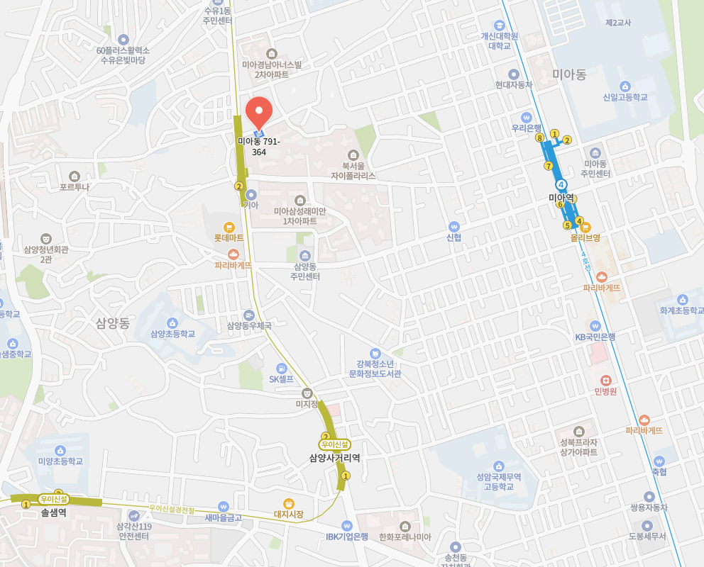 북서울자이 폴라리스 위치