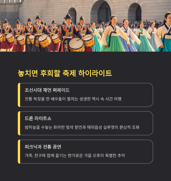 놓치면 후회할 축제 하이라이트