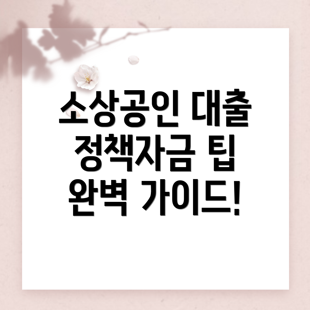 소상공인 정책자금