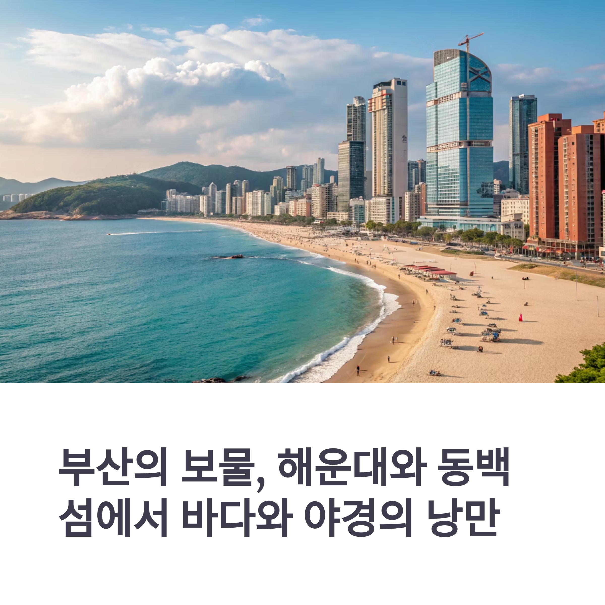 부산 해운대와 동백섬 산책로, 바다와 야경이 어우러진 도심 속 쉼표