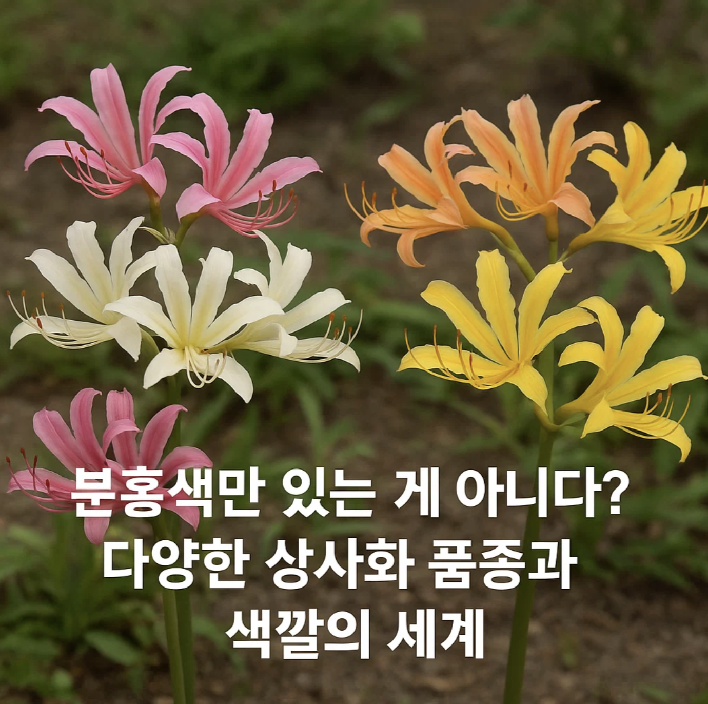 분홍색만 있는 게 아니다? 다양한 상사화 품종과 색깔의 세계