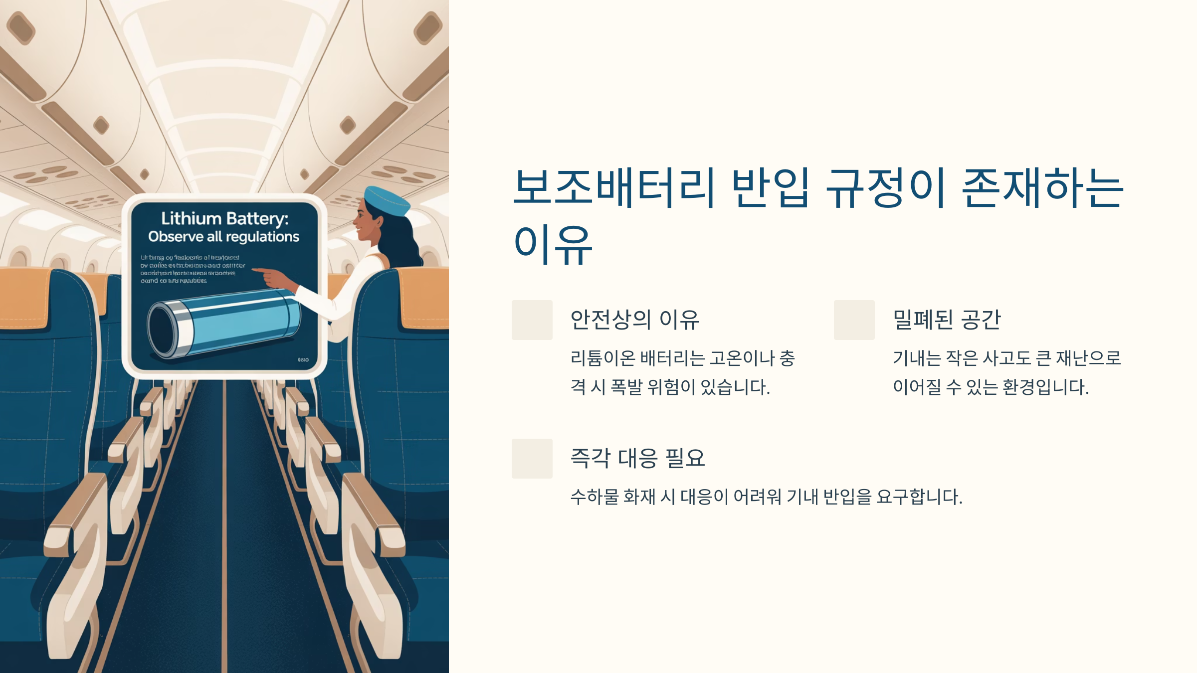 보조배터리 반입규정