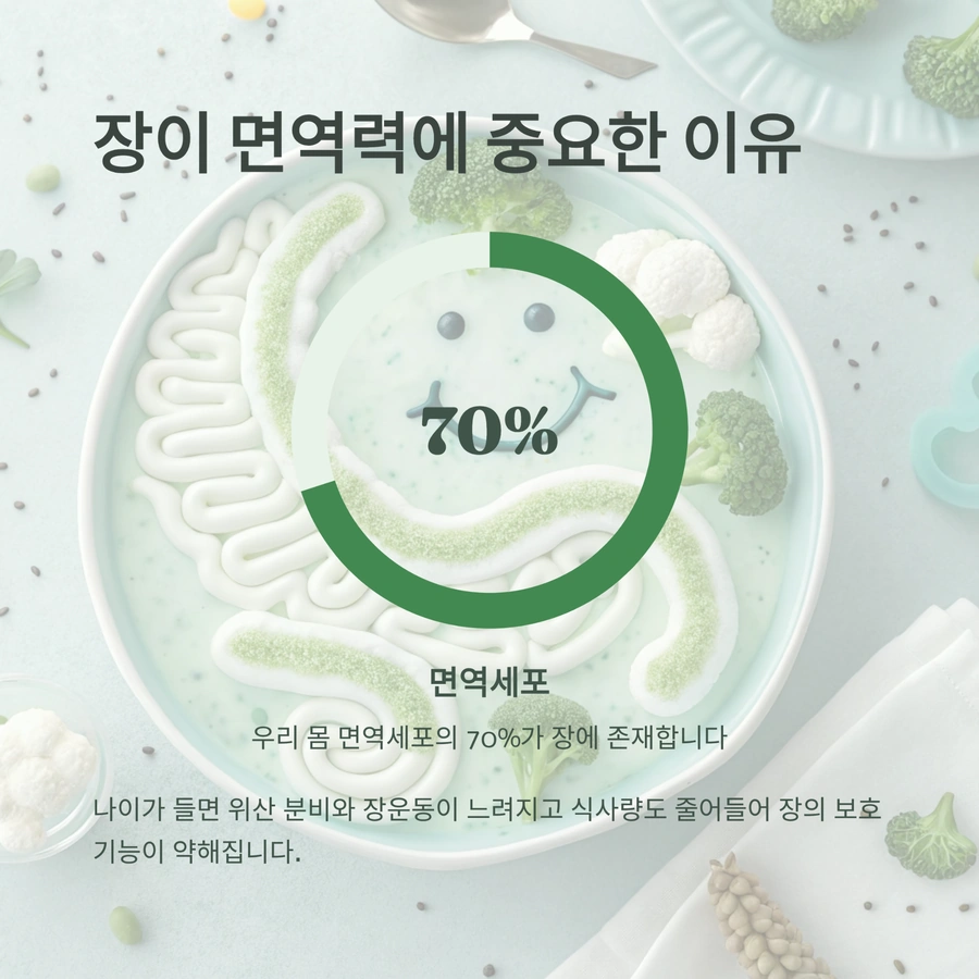 장이 면역력에 중요한 이유 인포그래픽