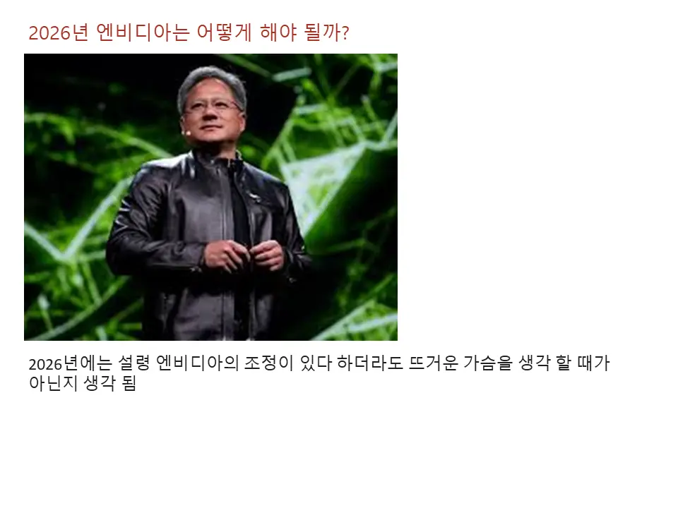 2026년 엔비디아가 가야되는 길은?