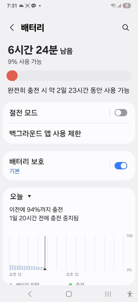 배터리 화면