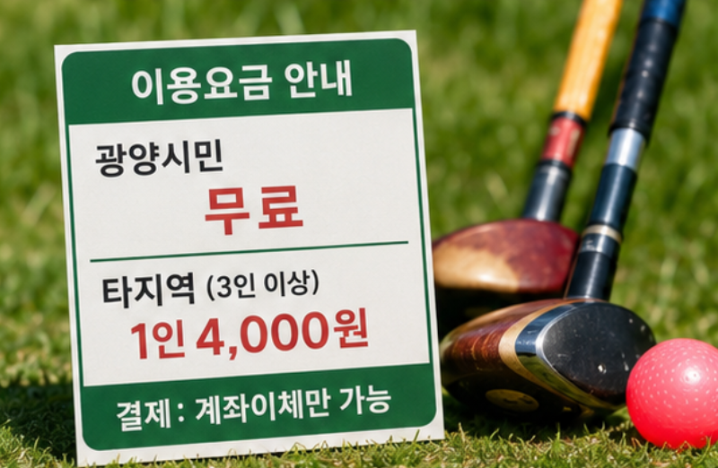 천변따라 조성된 36홀 대형 구장, 광양 동천파크골프장 위치, 주차, 코스, 이용시간, 요금, 휴무일, 예약방법 핵심정리