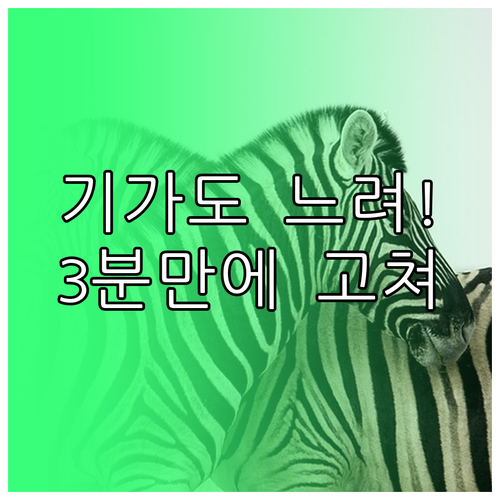 왜 기가 인터넷도 느릴까 3단계로 원..
