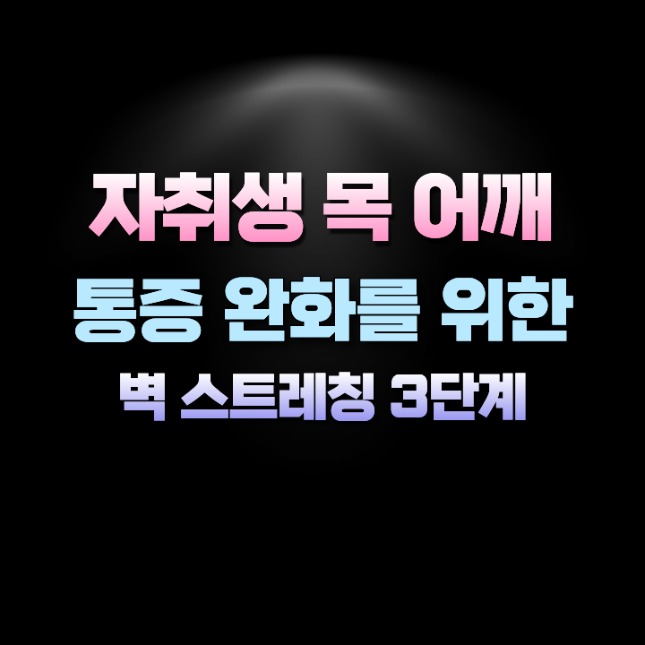 자취생목어깨통증완화를위한벽스트레칭3단계