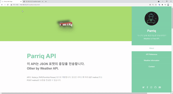 Weather API Web Sites