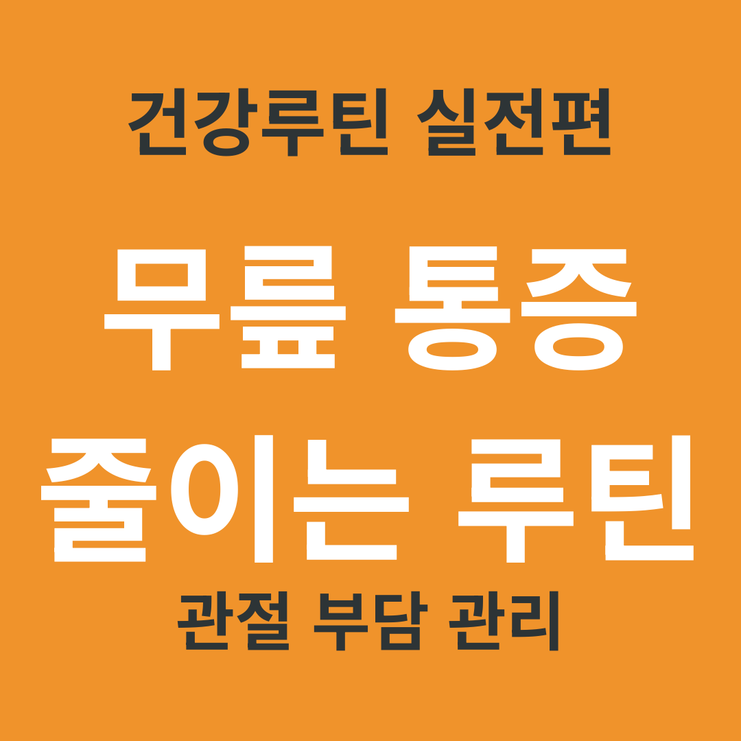 TV 건강 정보 요약 14. 무릎 통증이 잦아지는 이유와 부담 줄이는 하루 루틴