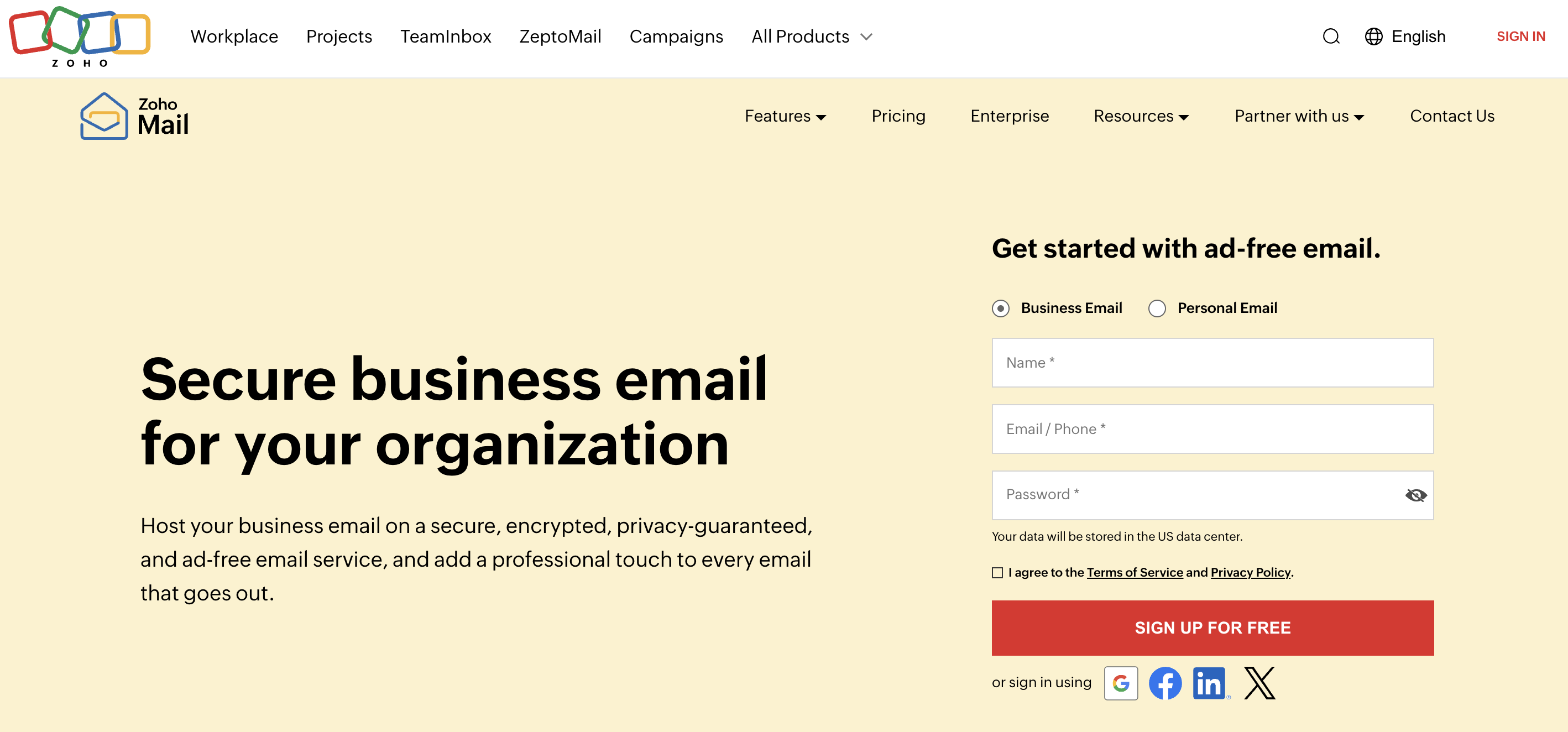 1. Zoho Mail 소개