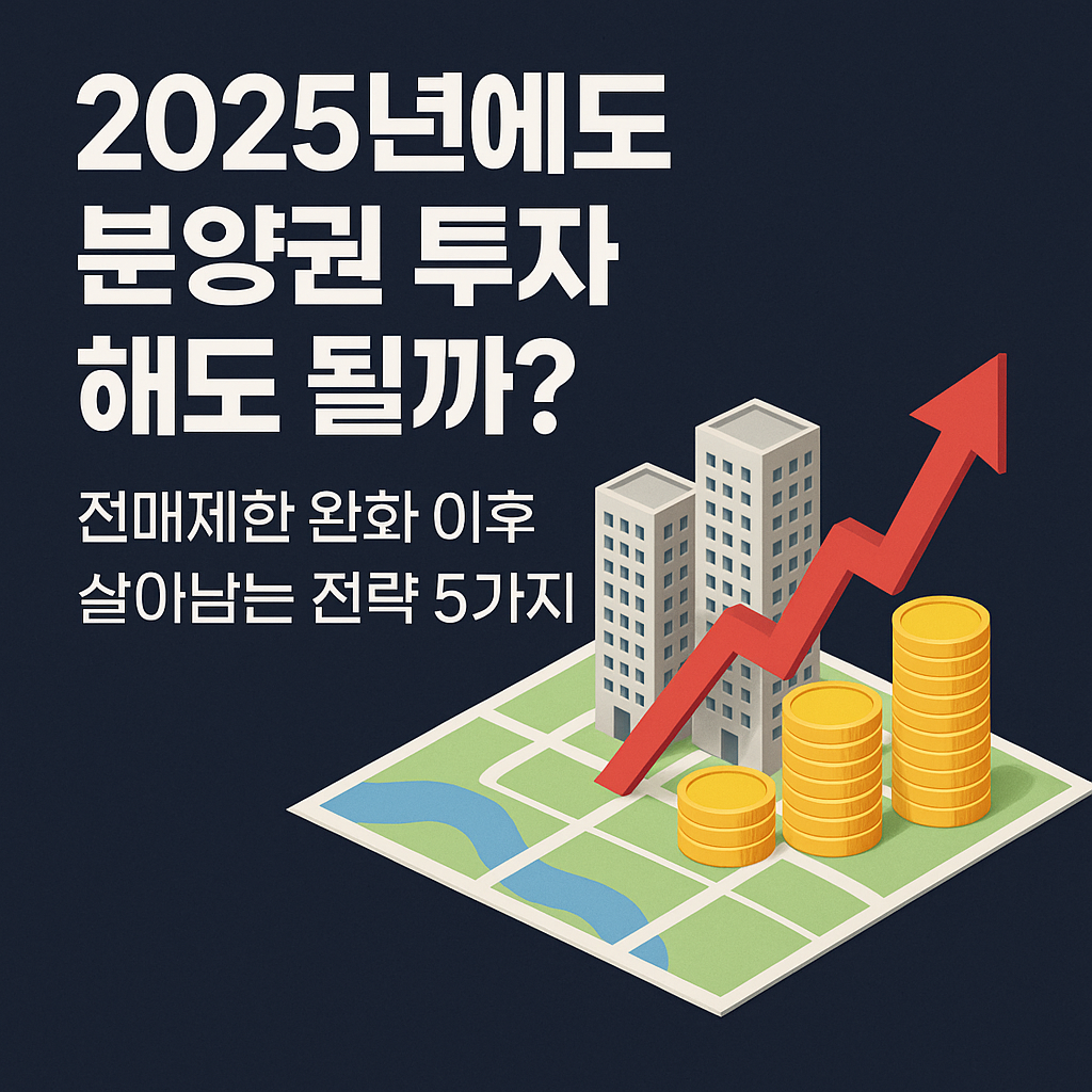 "2025년에도 분양권 투자, 해도 될까? 전매제한 완화 이후 살아남는 전략 5가지"