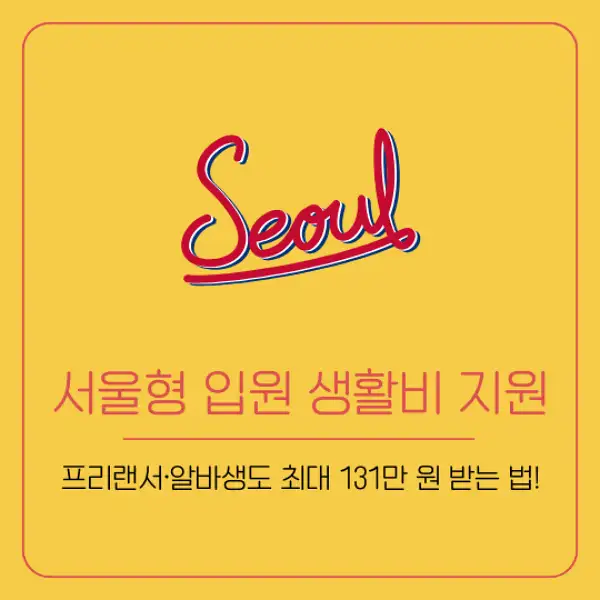 서울형 입원 생활비 지원