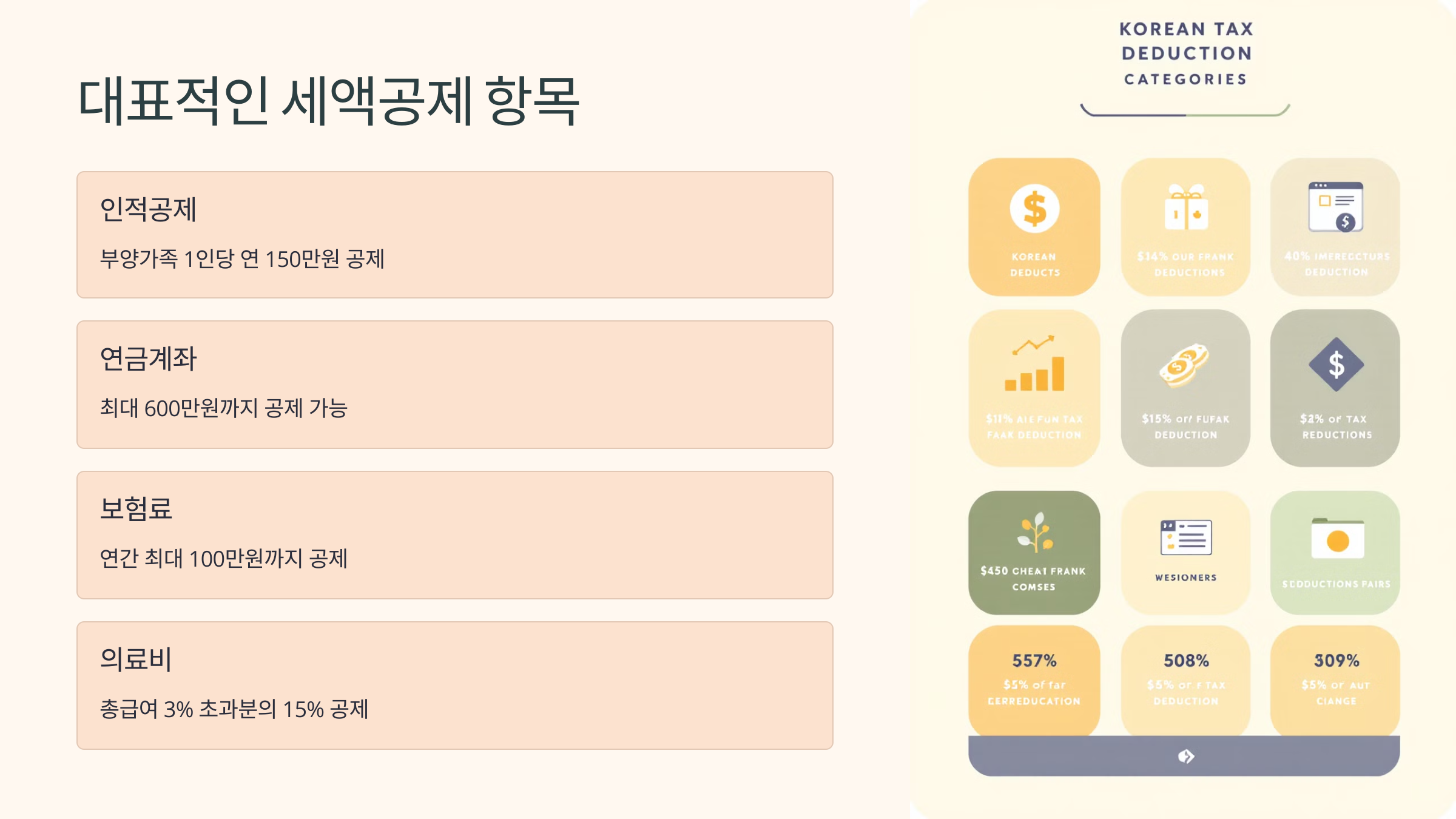 대표적인 세액공제 항목