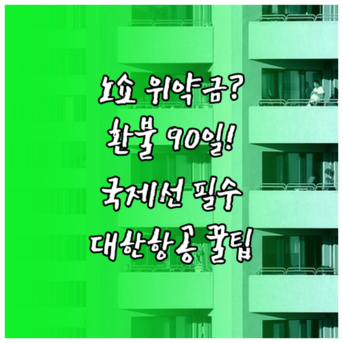 대한항공 국제선 노쇼 위약금 확인 필..