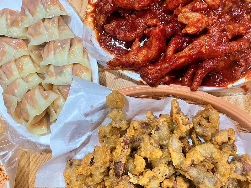 전통시장 플렉스 떡볶이 순대 오징어 튀김 닭발 분식집 경기 이천 관고시장 맛집