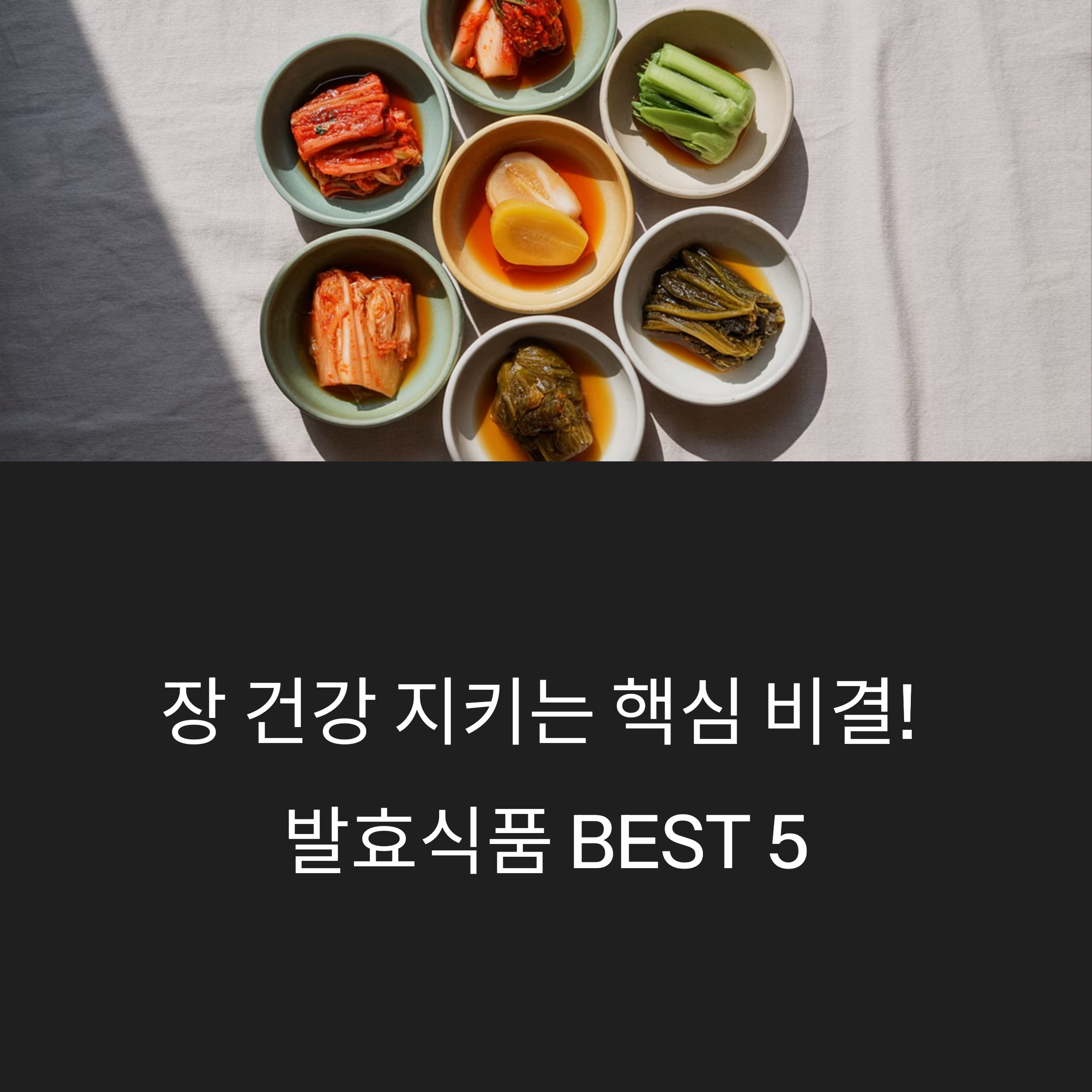 지금 챙겨야 할 발효식품 BEST 5