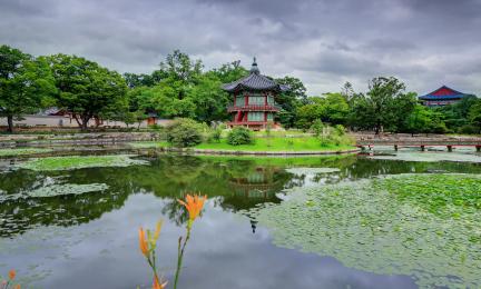 향원정 정면 사진 전경