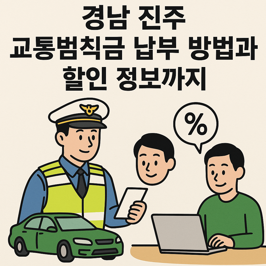 경남 진주 교통범칙금 납부 방법과 할인 정보까지!