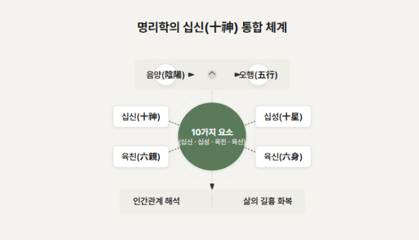 명리학에서 십성, 십신, 육친, 육신은 모두 같은 의미로, 사주팔자를 해석하는 데 사용되는 10가지 요소와 그에 따른 인간관계를 나타내는 핵심 개념이다.