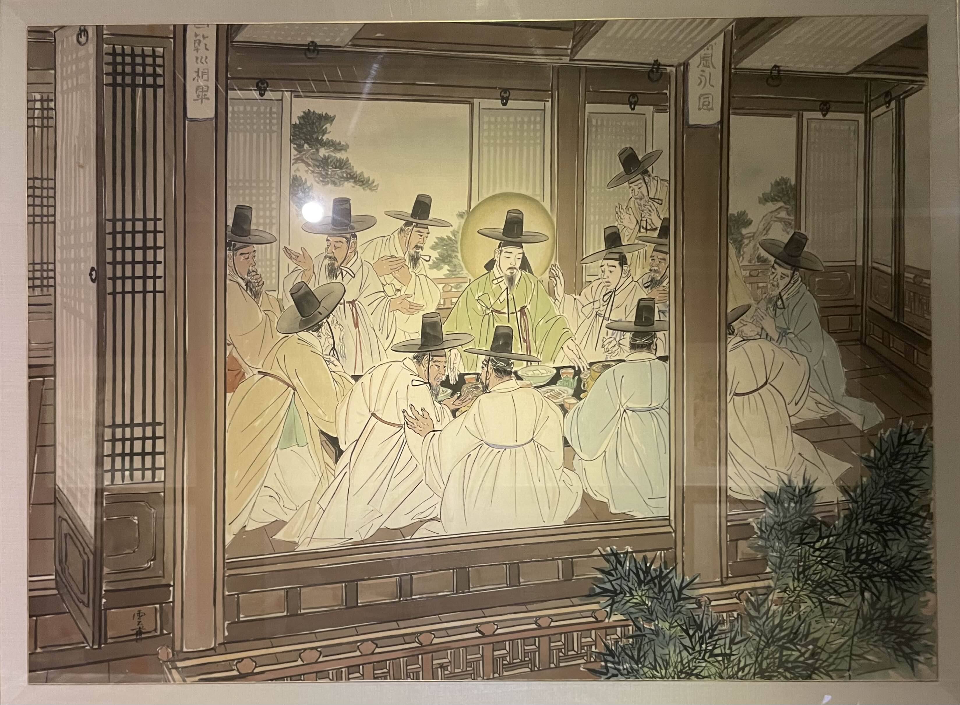 김기창 - 예수의 생애 : 20. 예루살렘 입성. (1952-1952, 비단에 채색)