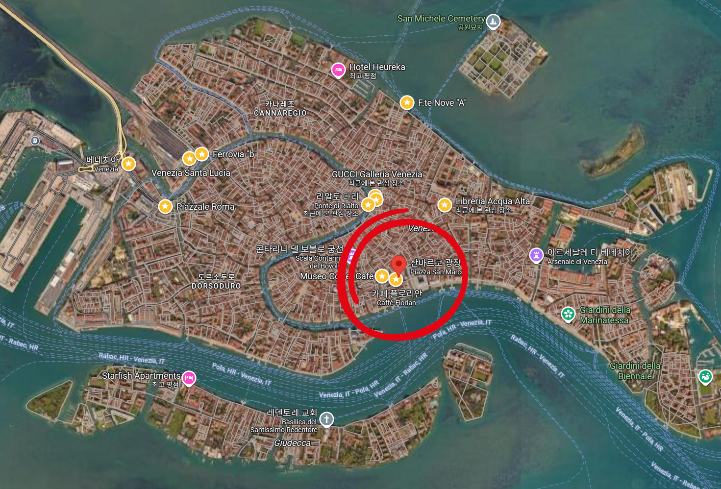 산마르코 성당과 광장, 그리고 카페