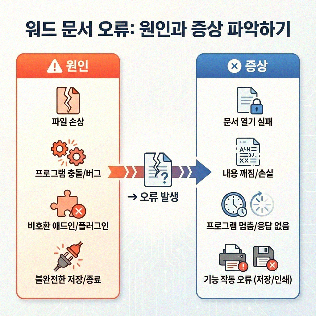 워드 문서 오류 막막할 때 이렇게 복원해보세요