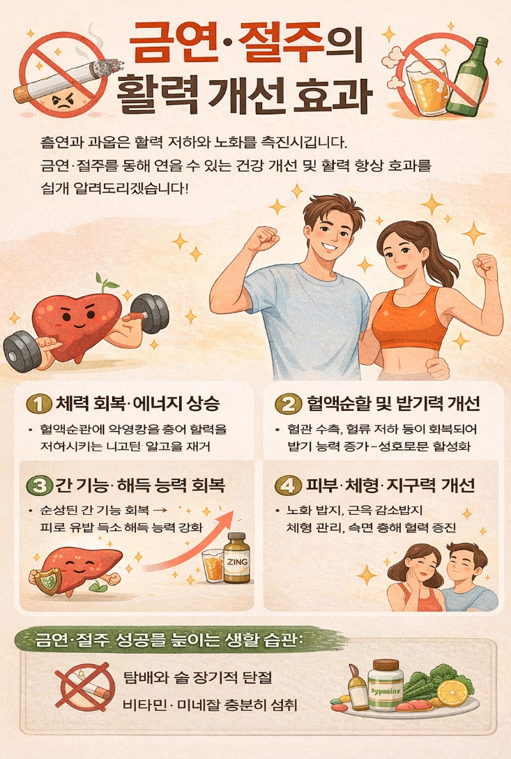 금연&middot;절주의 활력 개선 효과