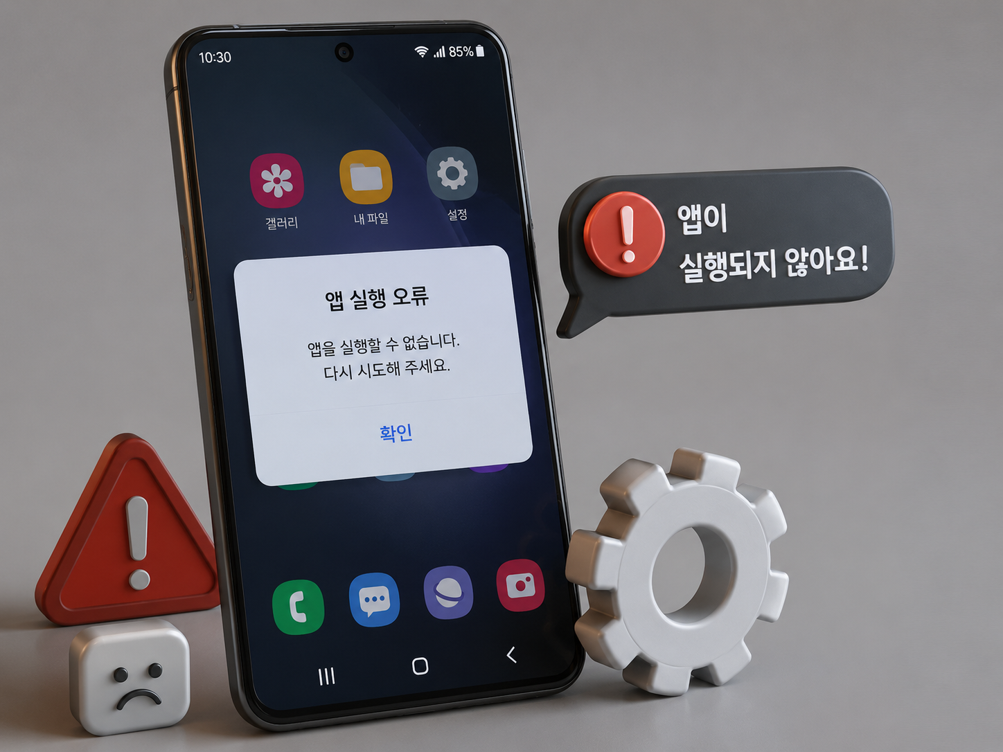 갤럭시 앱 실행 안됨