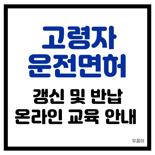 고령자 운전면허 갱신과 반납 온라인 교육 시간 안내 확인