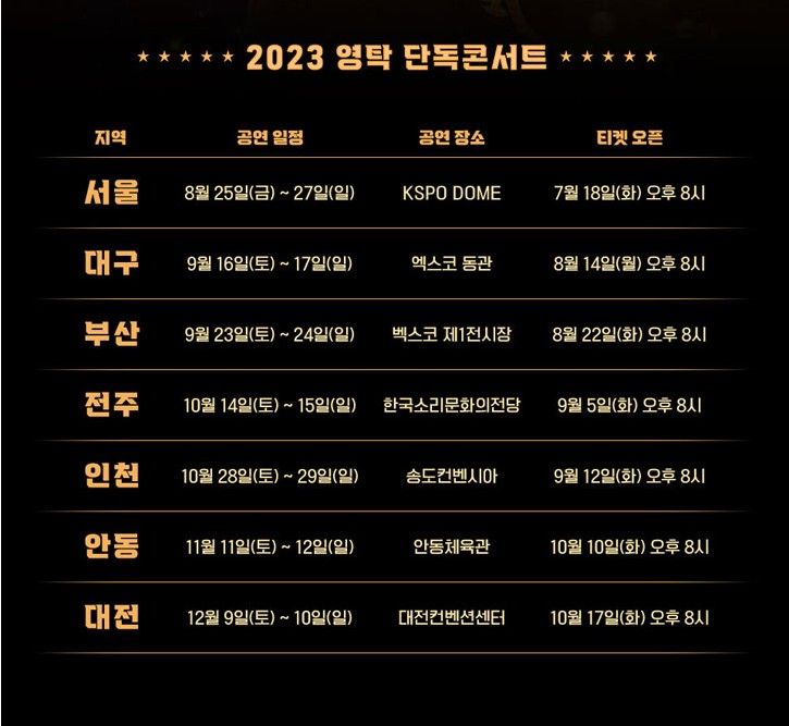 2023-영탁-단독-콘서트-일정