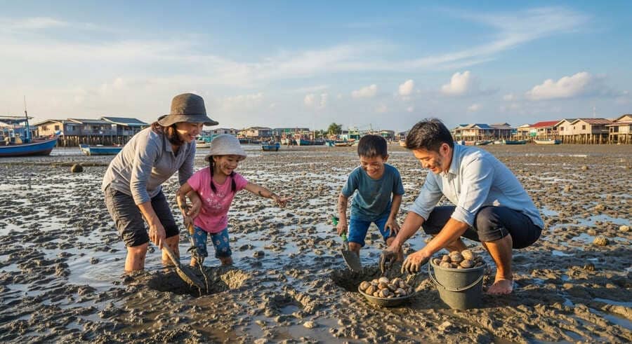<!-- 제목 -->
아이와 함께 떠나는 소규모 섬마을 체험 여행, 갯벌·조개잡이·민박으로 즐기는 특별한 하루