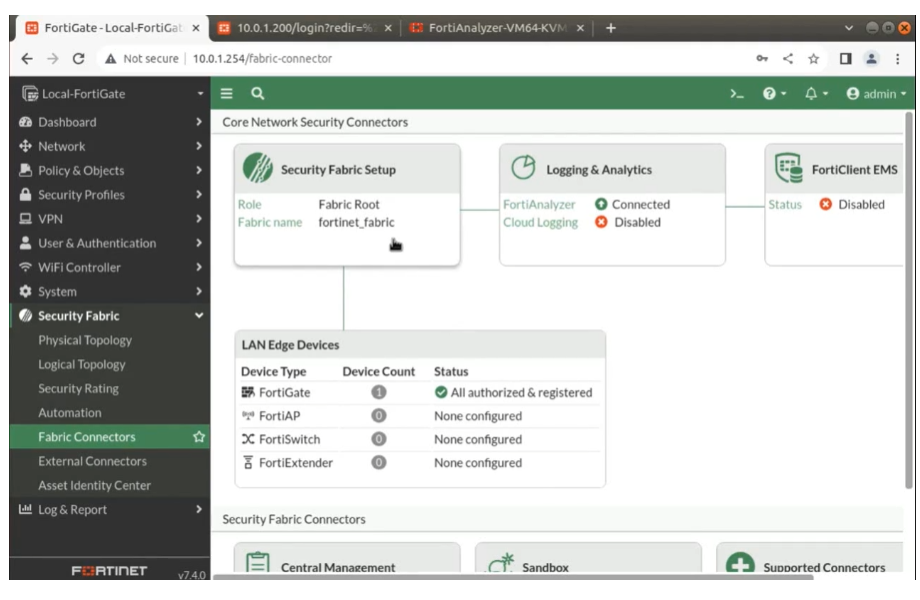 FortiAnalyzer 연동