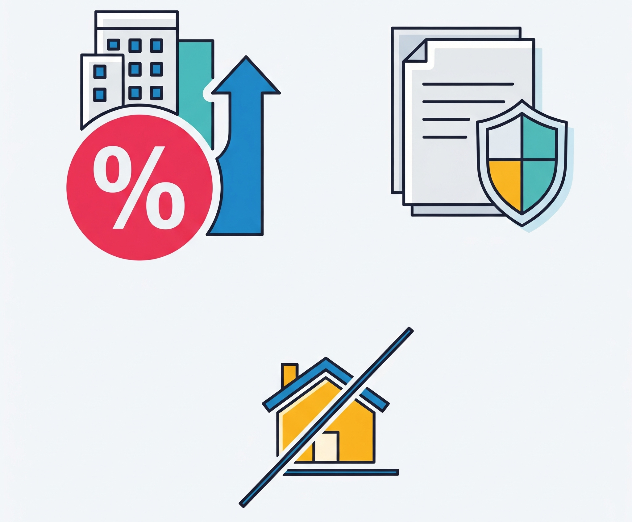 지식산업센터 투자의 3가지 핵심 장점: 높은 대출 비율, 세금 감면, 주택수 미포함 아이콘